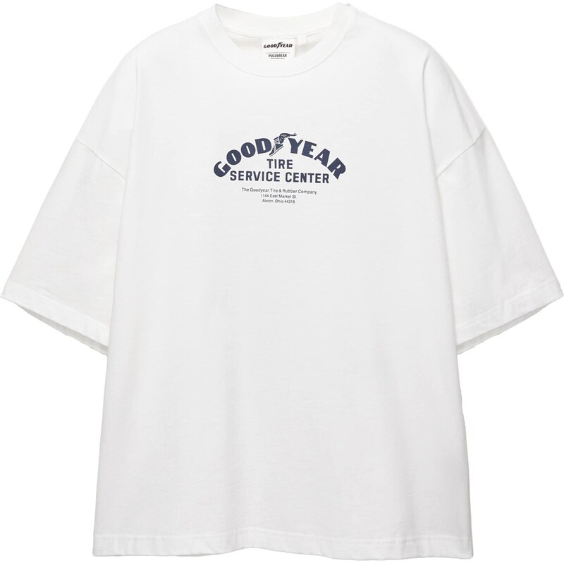 Pull&Bear Tričko námornícka modrá / biela 64167126