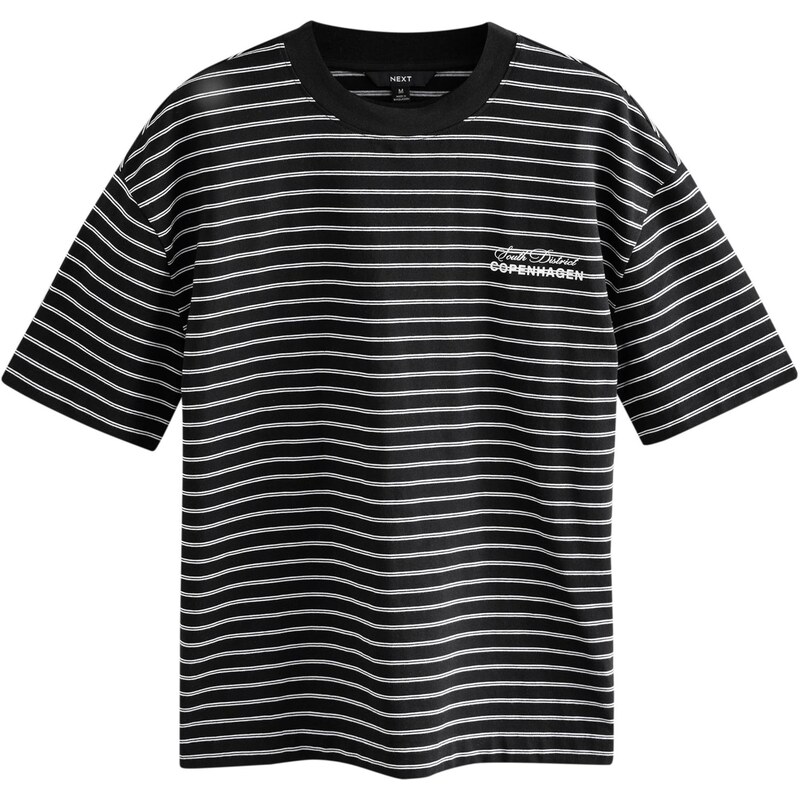 Next Tričko čierna / biela 65677859