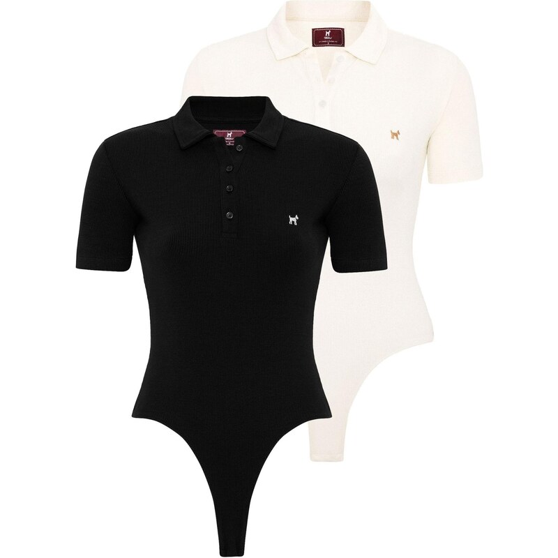 Williot Košeľové body čierna / biela 65652786