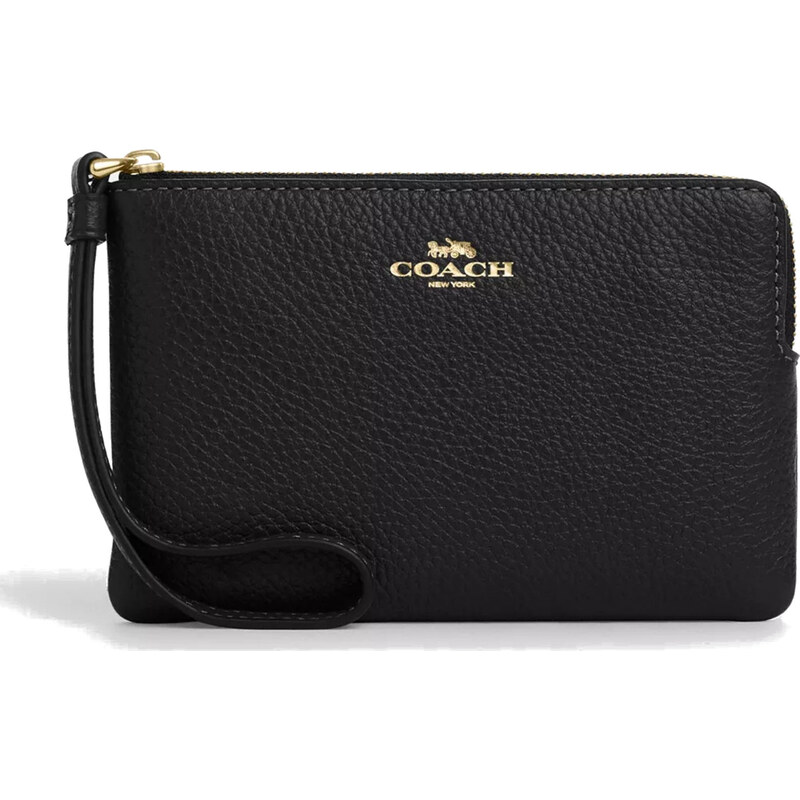 Coach Peněženka Coach Corner Zip Wristlet In pebbled leather Gold 63717863