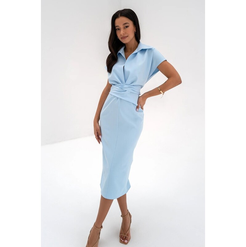 Mosquito Dámske elegantné šaty Axelle svetlomodré, Farba svetlomodrá 63695673