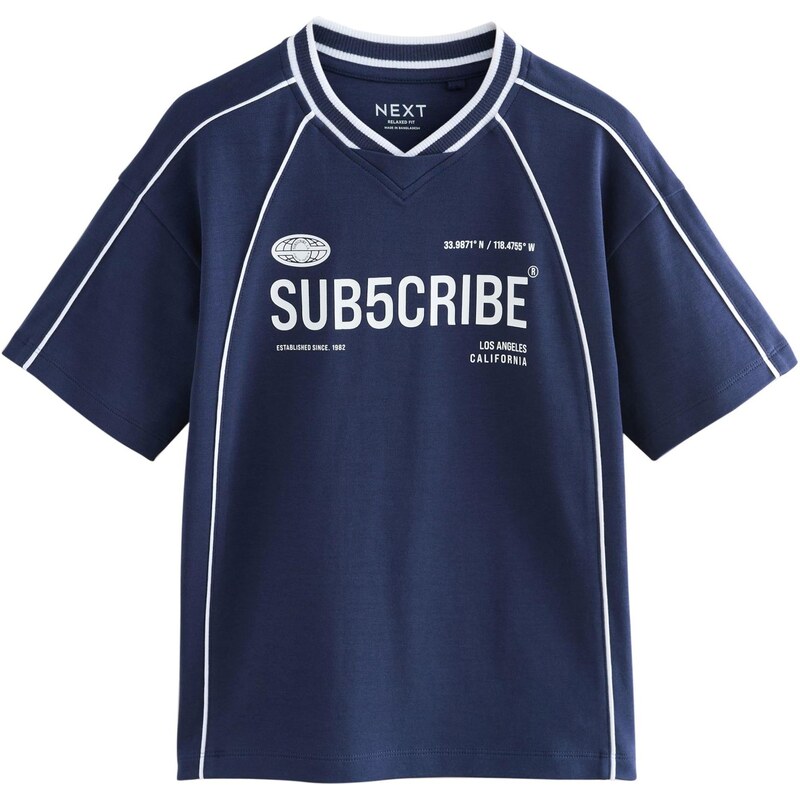 Next Tričko námornícka modrá / biela 64488227