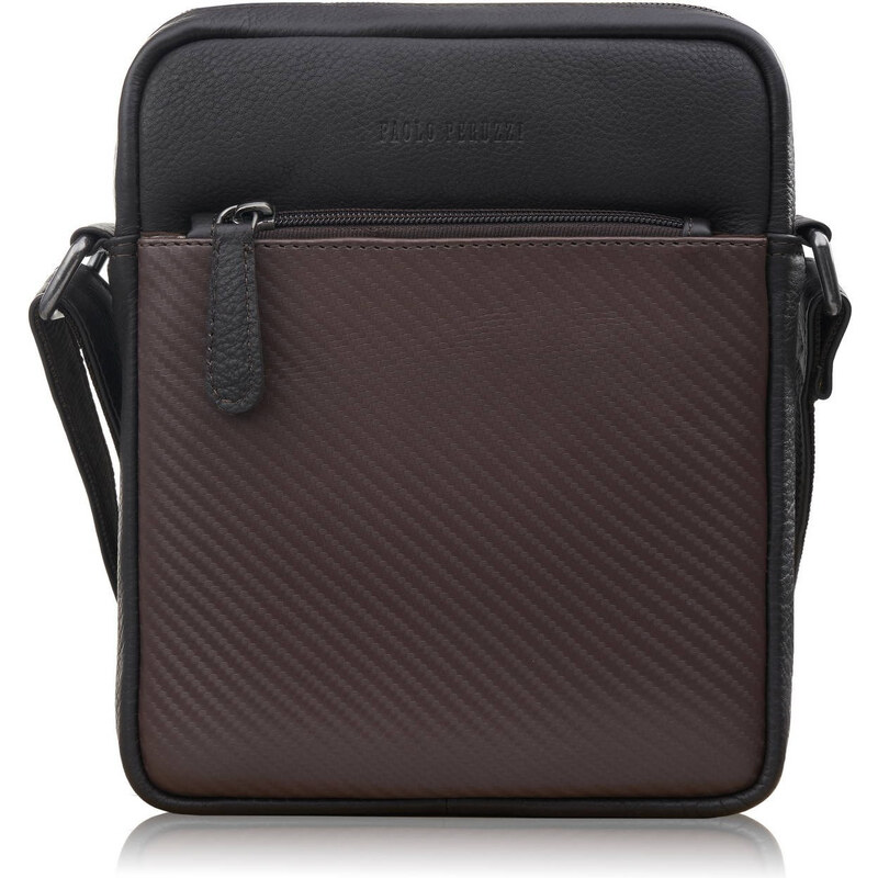 Paolo Peruzzi Pánska kožená taška cez rameno | hnedá AL-19-BR 63677745