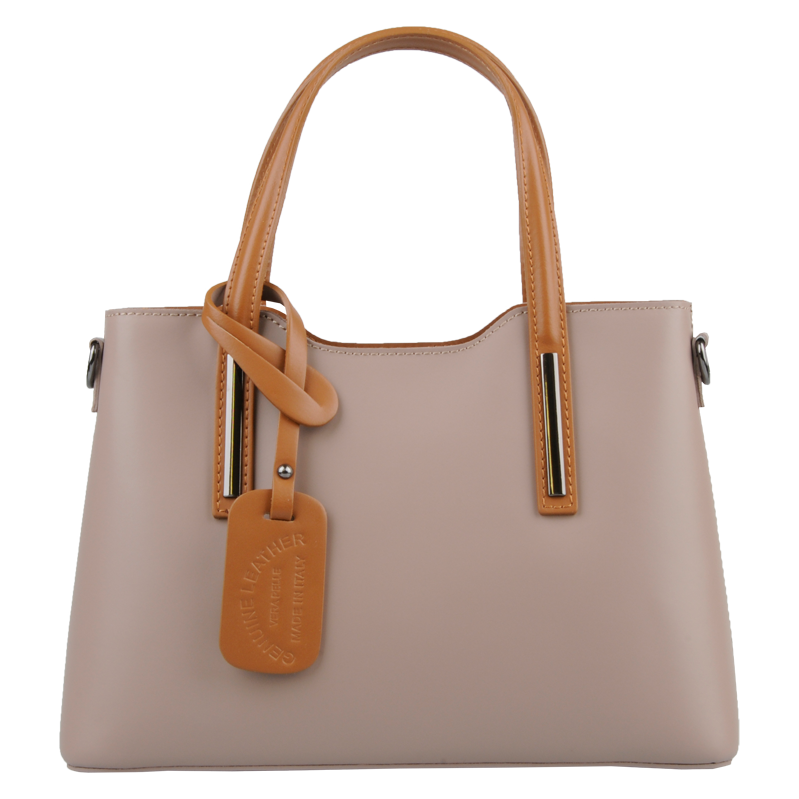 Hnedá kožená talianska kabelka Isidora Taupe Camel Piccola NovaKabelka 63702902