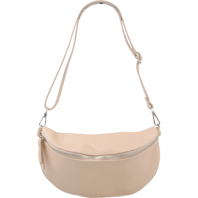 Ružová kožená talianska crossbody kabelka Reni Grande Rosa Petalo 63702904