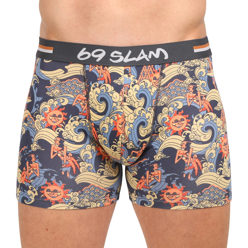 Pánske boxerky 69SLAM fit bamboo ANCIENT WAVES GILBERT (MPBANW-BB) 63692630
