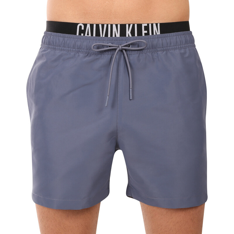 E-shop Pánske plavky Calvin Klein sivé (KM0KM01093-PCP)