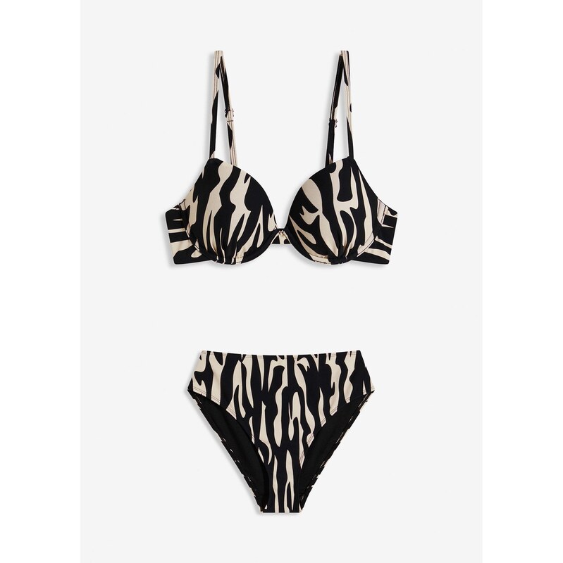 bonprix Bikiny s kosticami (2-dielne), farba čierna 63703892
