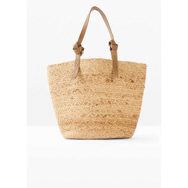 bonprix Slamená taška, farba béžová 63703950