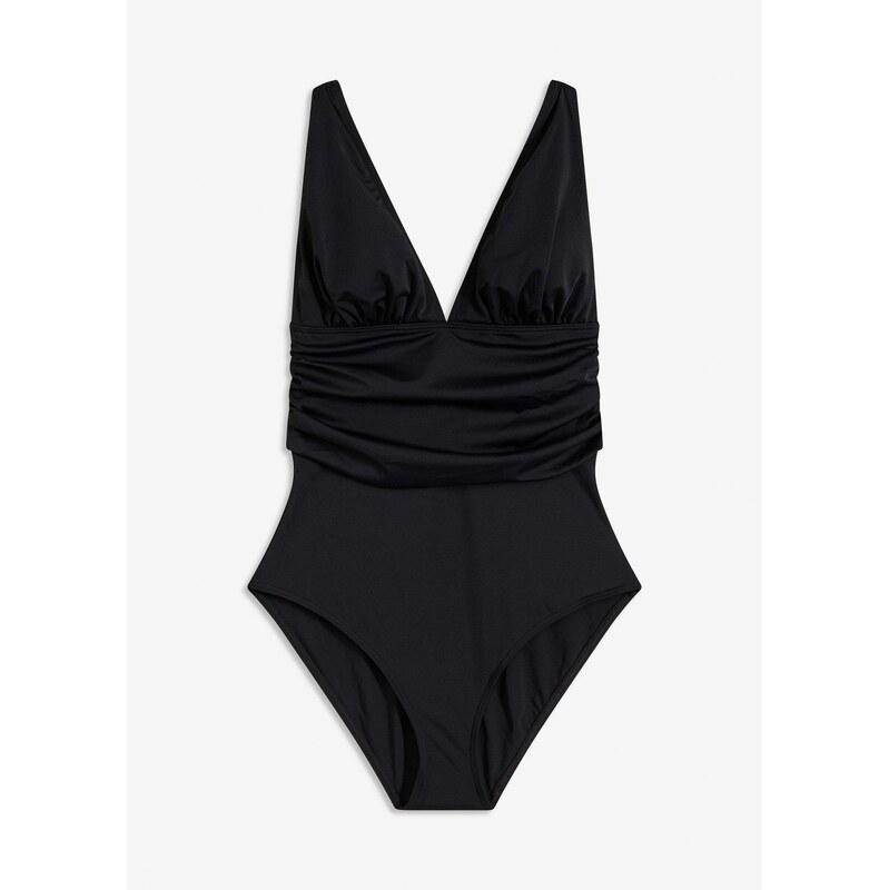 bonprix Plavky s výstrihom do V, farba čierna 63703991