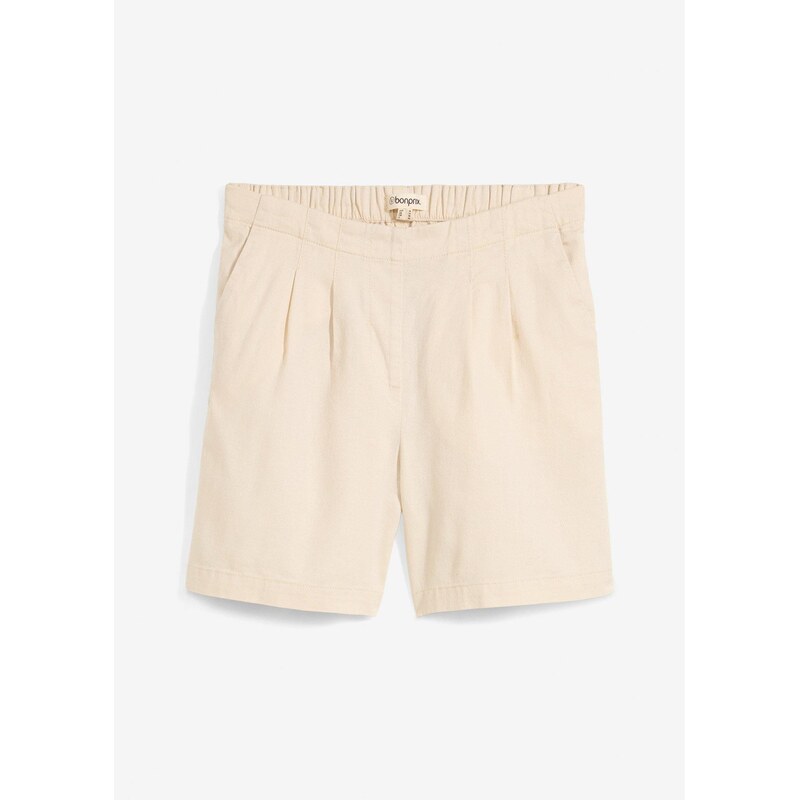 bonprix Bermudy z čistej bavlny, farba béžová 63704014