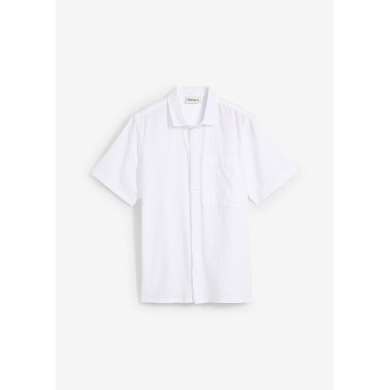 bonprix Košeľa s krátkym rukávom zo vzdušného pláteného mixu, farba 63704126