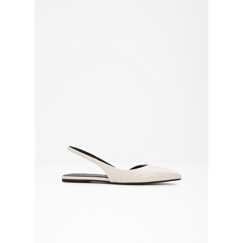 bonprix Baleríny Sling, farba biela 63704323