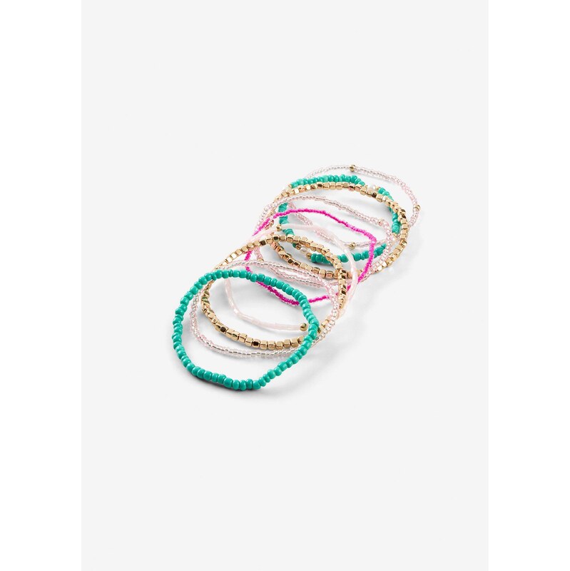 bonprix Náramok (10 ks v balení), farba zelená 63704328