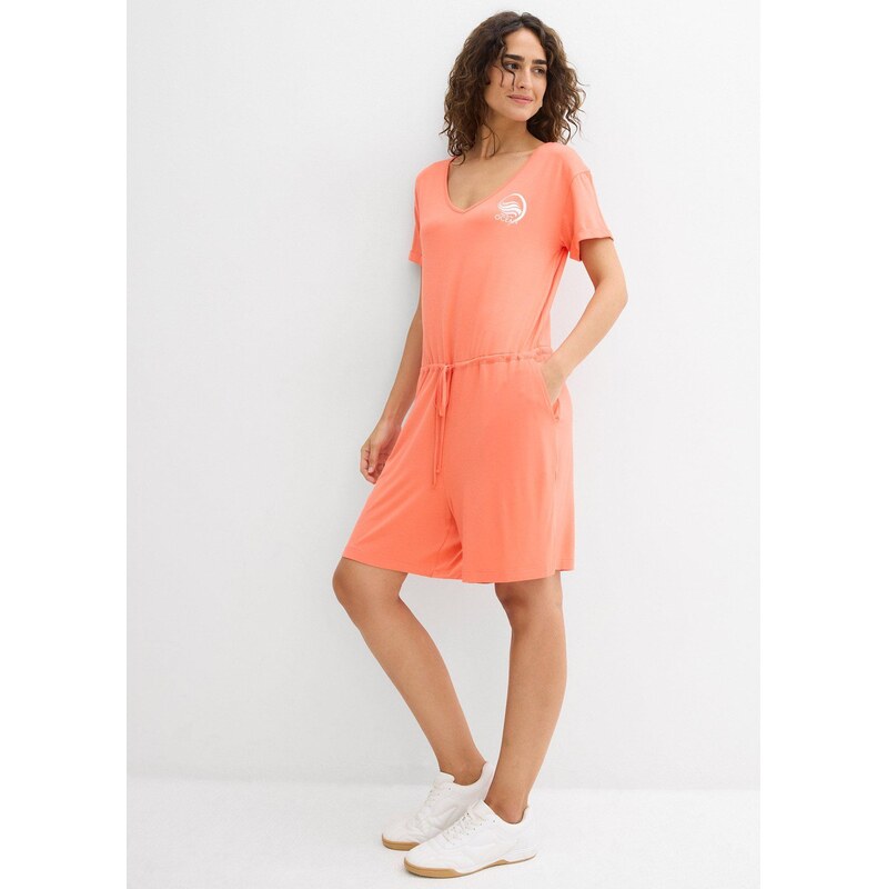 bonprix Overal z padavého viskózového mixu, farba oranžová 63704124