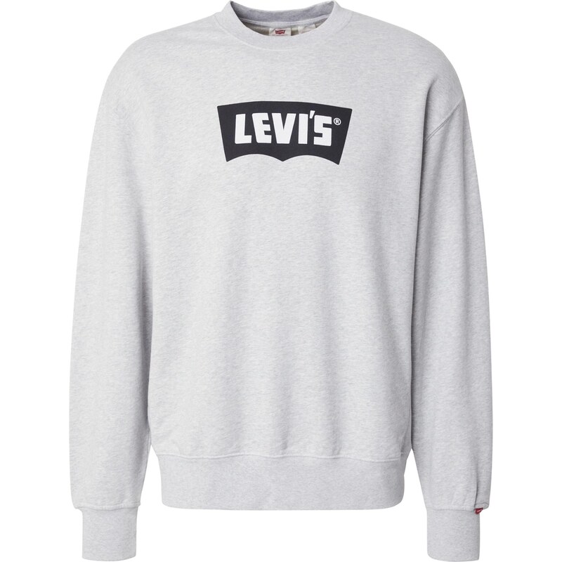 LEVIS Mikina Premium Graphic Crewneck Sweatshirt svetlosivá / čierna 63706114