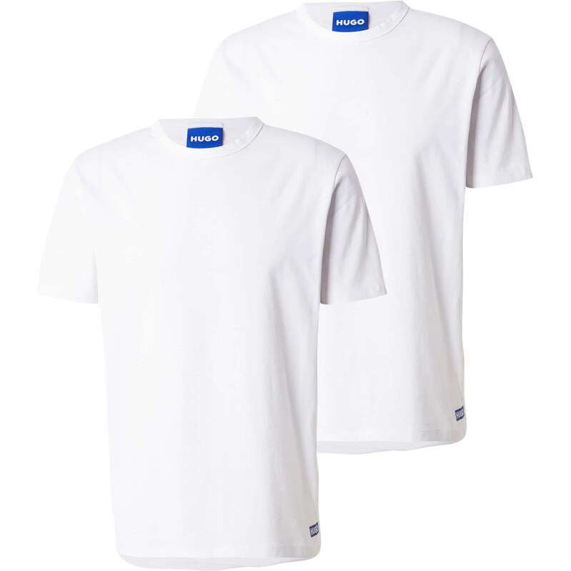 HUGO Tričko Naolo modrá / biela 63706122