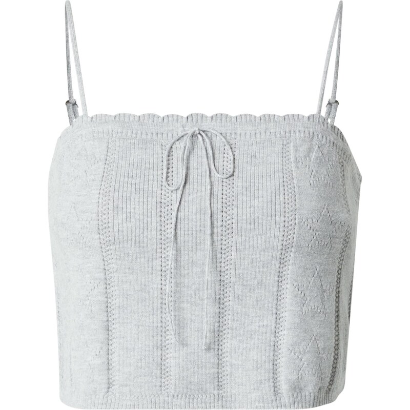 Tommy Jeans Vyšívaný top sivá melírovaná 63705871