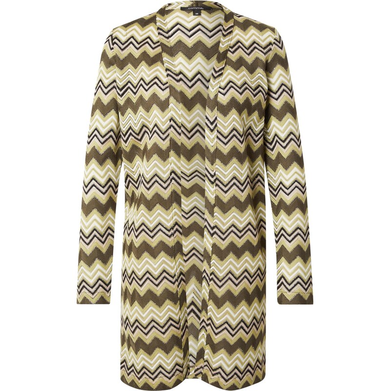 COMMA Kardigán olivová / pastelovo zelená / strieborná / biela 63834301