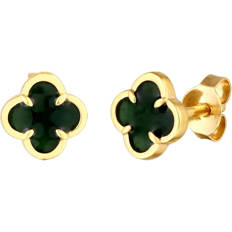 ELLI Náušnice zlatá / zelená 65772564