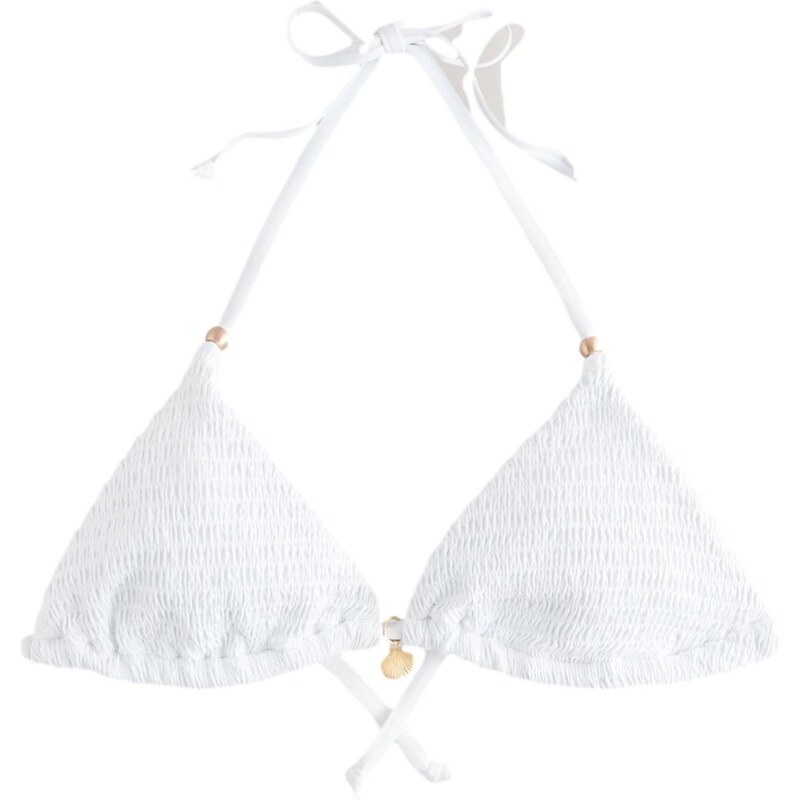 Next Bikinový top zlatá / biela 64565528