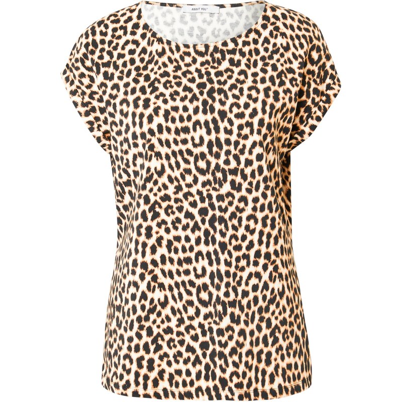 ABOUT YOU Tričko Meike béžová / svetlobéžová / čierna 65879100