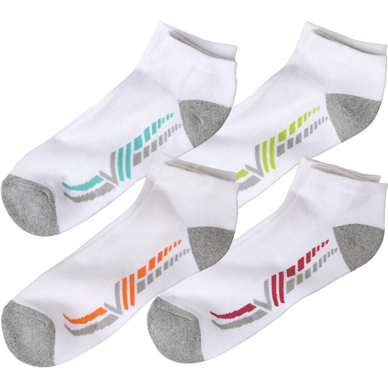 Sada 4 párov členkových ponožiek Fantázia Atlas For Men Biela 63709375