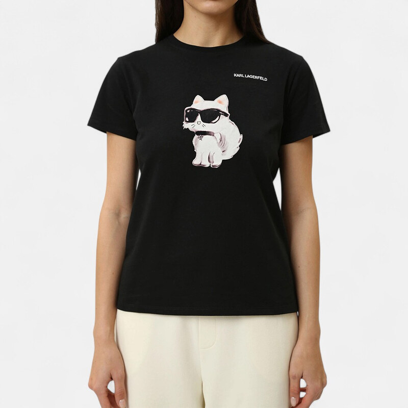 Dámské černé triko Karl Lagerfeld 56228 63709942