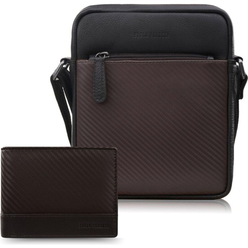 Paolo Peruzzi Darčeková sada pánskej koženej tašky a pánskej peňaženky 63711471