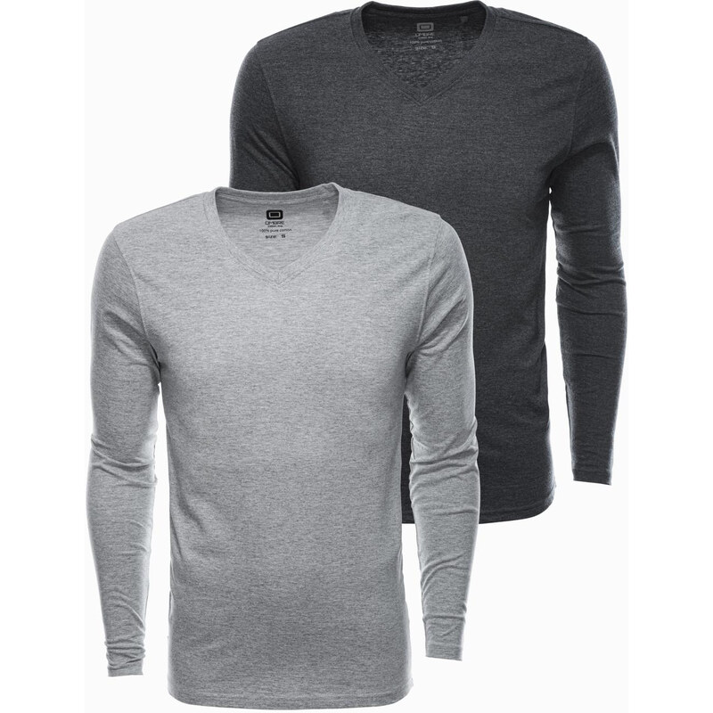 Ombre Mens V-NECK longsleeve set - mix 2 64770912