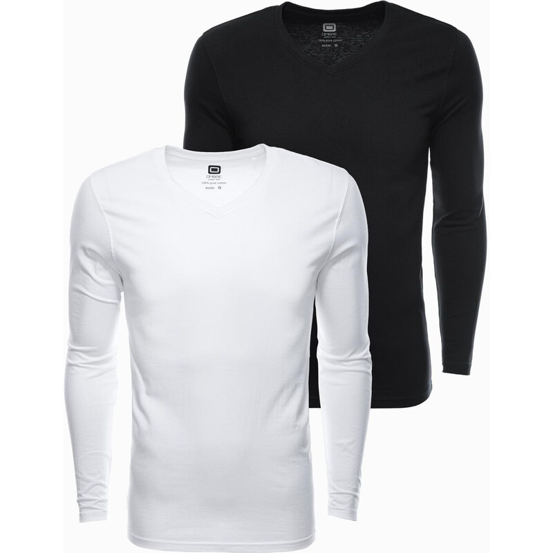 Ombre Mens V-NECK longsleeve set - mix 2 64770913