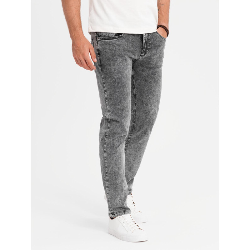Ombre Mens classic washed REGULAR FIT jeans - gray 64788273