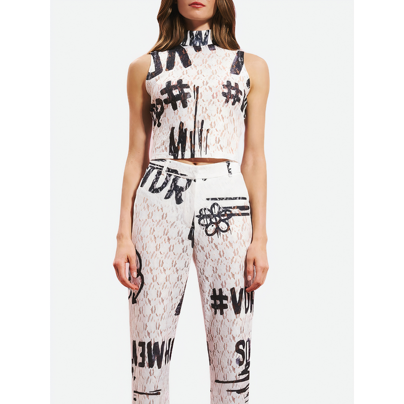 #VDR Lace White crop top 63717893