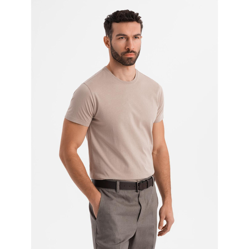 Ombre Classic BASIC mens cotton T-shirt - sand 64793247