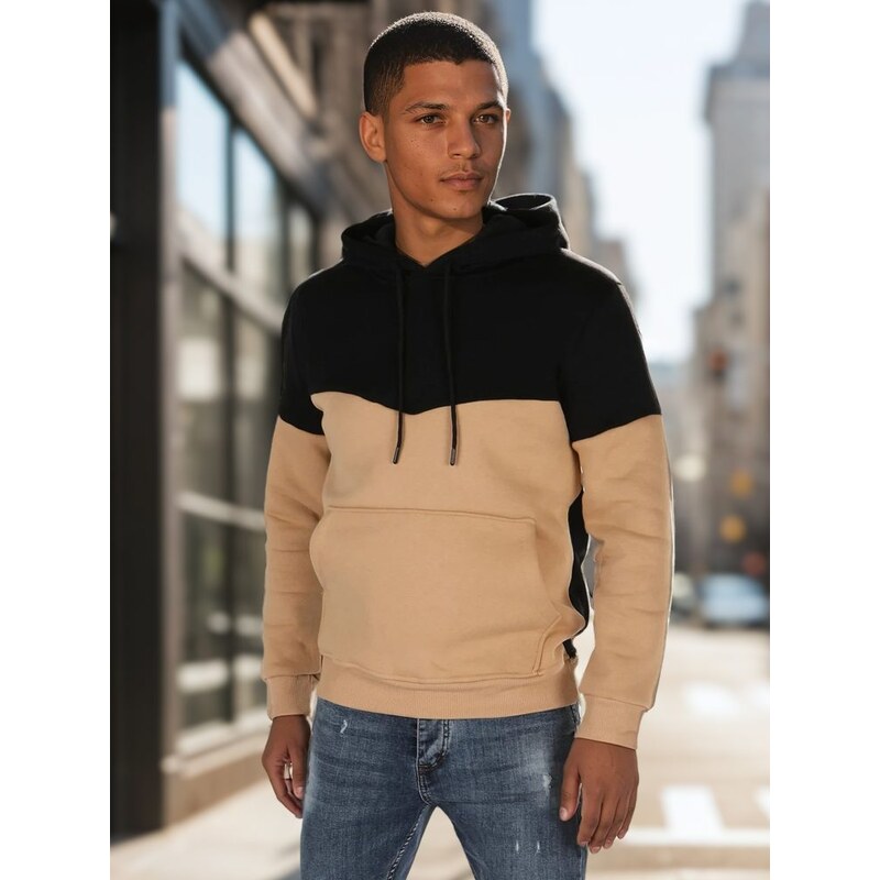 Dstreet Čierno-kamelová mikina v zaujímavom prevedení 63717734