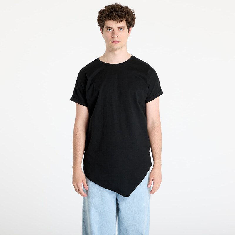 Tričko Urban Classics Asymetric Long Tee Black XXL 47100644