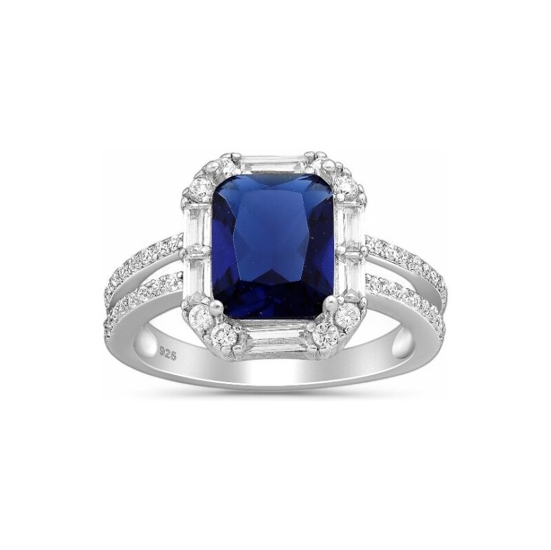 Strieborný prsteň Shahan MODRÝ 62040028