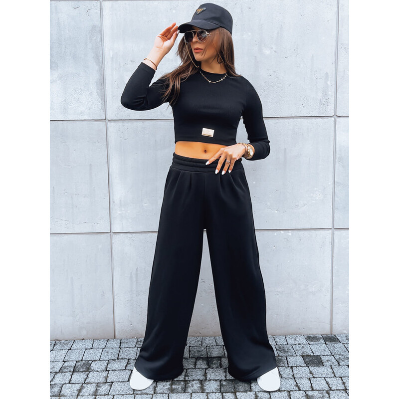 BASIC Čierny komplet trička a nohavíc ASTRAL ALLURE AY0920 45531692