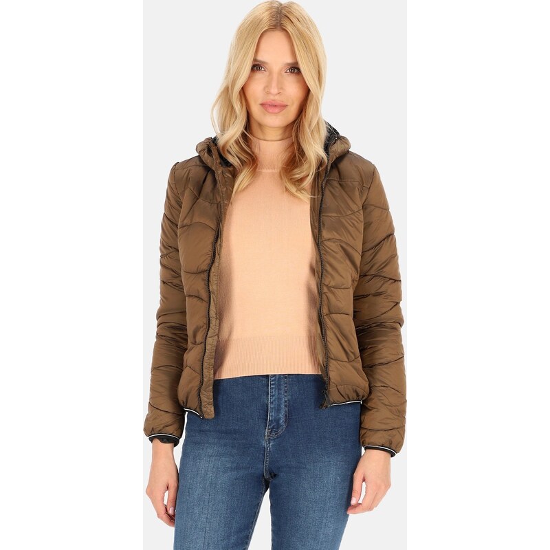 Perso Zlatá dámska krátka prechodová bunda s prešívaním BLH 91C0022 F - Gold