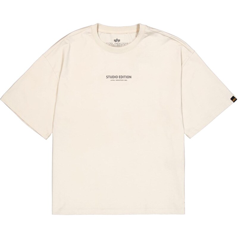 ALPHA INDUSTRIES Tričko Studio Edition BP béžová / fialová / čierna 63724168