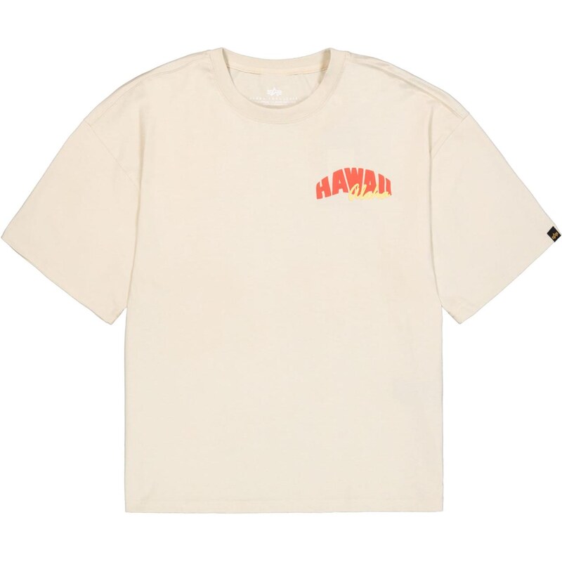 ALPHA INDUSTRIES Tričko Hawaii Aloha svetlomodrá / hnedá / oranžová / 63724454