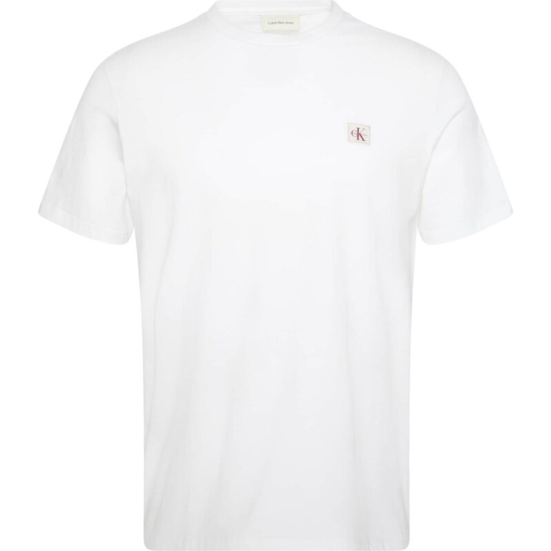 Calvin Klein Jeans Tričko krémová / krvavo červená / biela 63724518