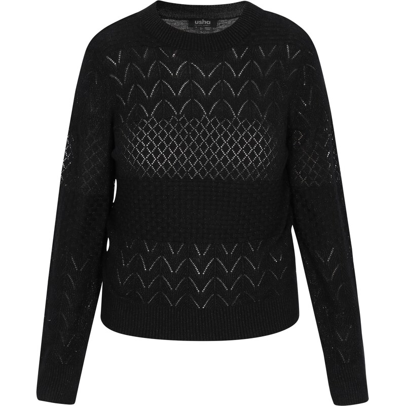 usha BLACK LABEL Sveter Everyday Fashion čierna 65875204