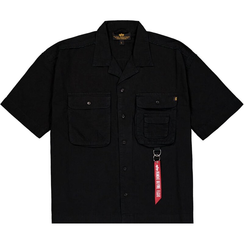 ALPHA INDUSTRIES Košeľa Aloha sivá / čierna 63724452