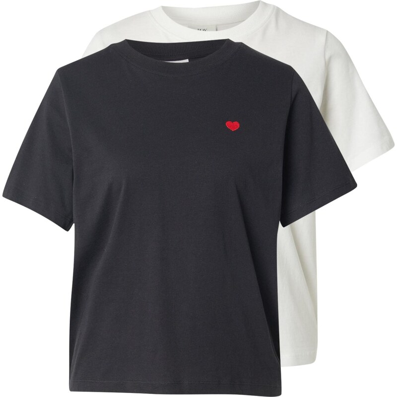 JDY Tričko JDYPISA červená / čierna / biela 63724682