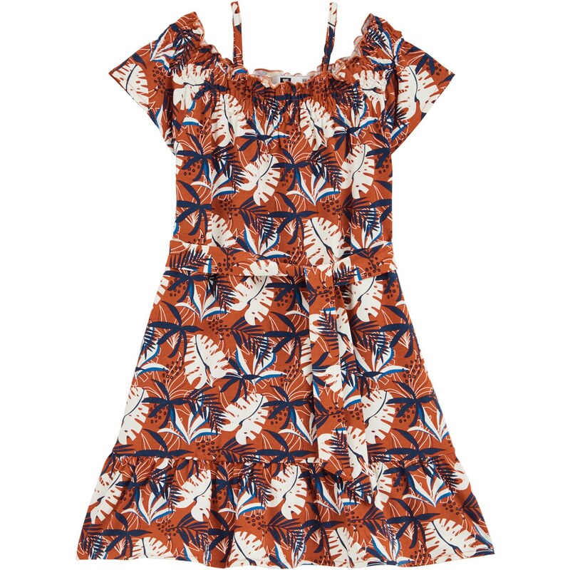 WE Fashion Šaty kráľovská modrá / ohnivo červená / čierna / biela 63741754