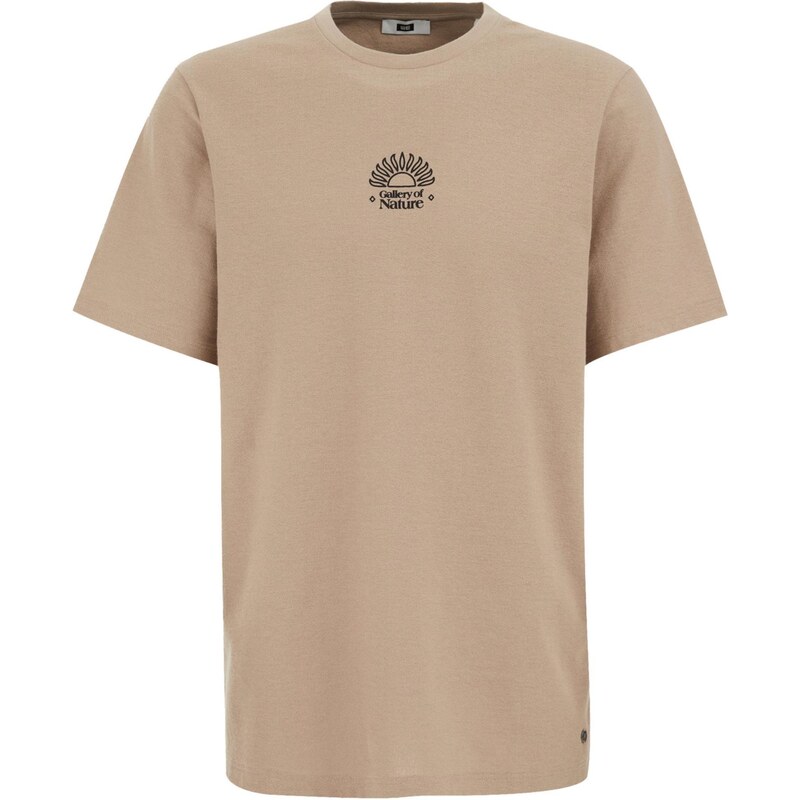 WE Fashion Tričko svetlohnedá / čierna 63724913