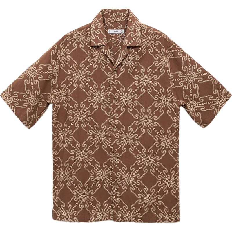 MANGO MAN Košeľa SAONA hnedá / kapučíno 63834255