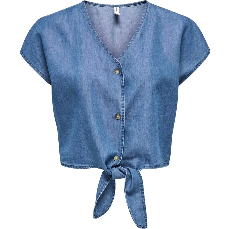 Only Petite Blúzka ONLBEA modrá denim 63769151