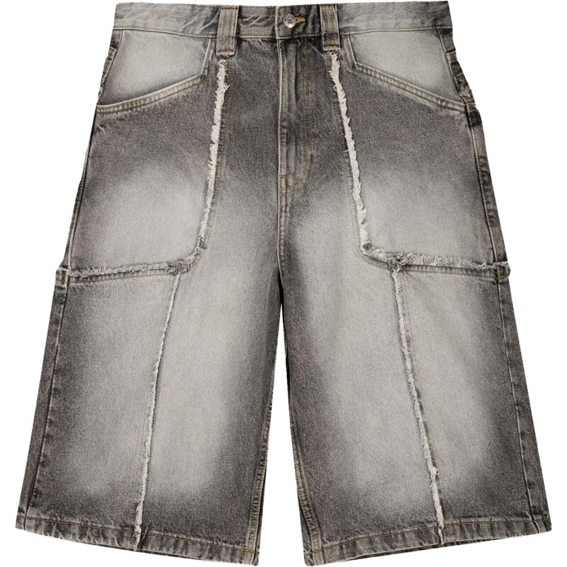 Bershka Džínsy svetlosivá / sivá melírovaná 65879136